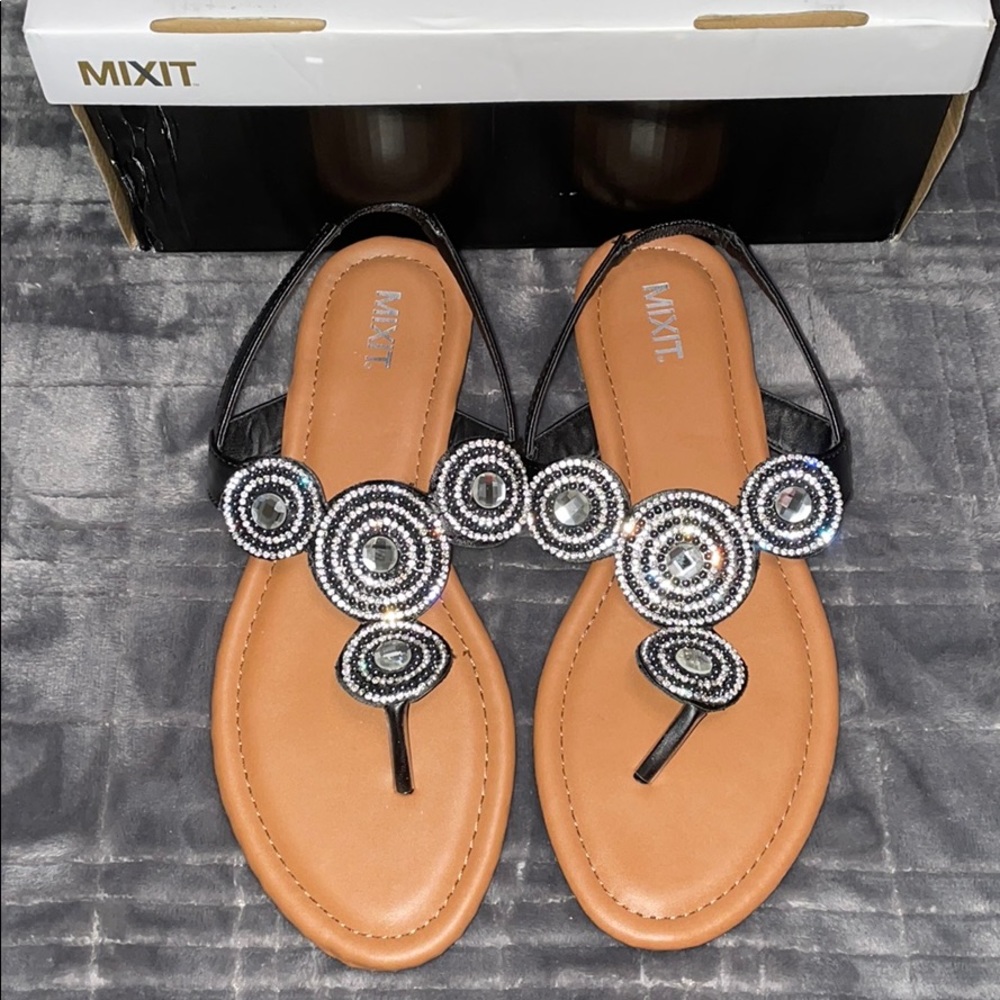 Black Strap Sandals